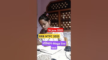 RRB NTPC 2025🔥|| tier 1🎯📚 |testbook live mock / tier - 1 mock test #shorts #rrb# ntpc #ytshorts