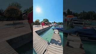 Precision backflip onto the dock without falling in 💦