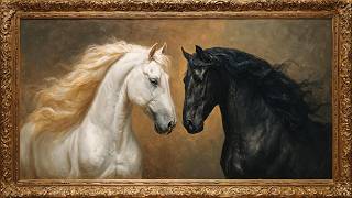 Old Money Aesthetic TV Art | Royal Horse Oil Painting in 4K Gold Frame Screensaver screenshot 3