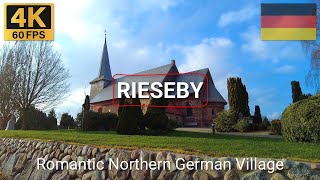 4K Walk in RIESEBY, Germany 🇩🇪 | 2024 | Historic Traditional Northern German Town