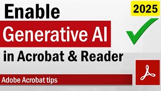 How To Enable AI in Adobe Acrobat | How To Enable Generative AI in Acrobat | Turn ON AI in Acrobat