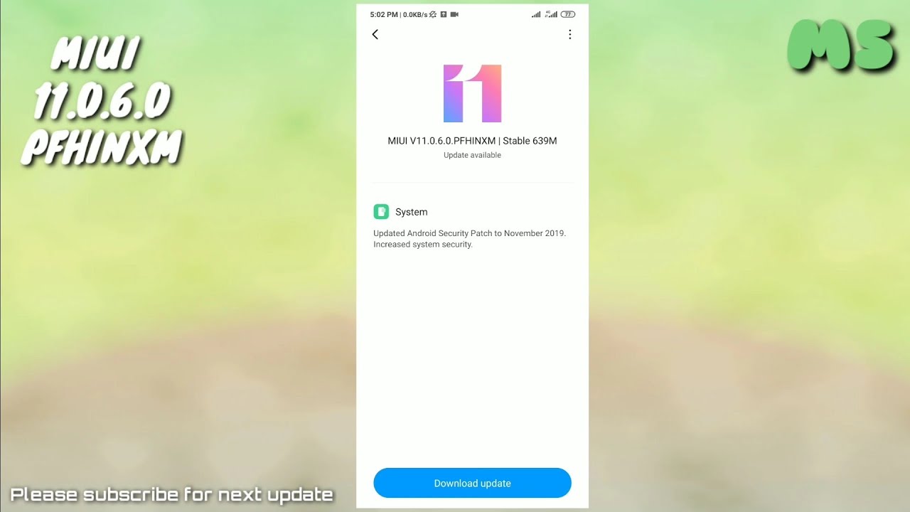 Xiaomi Letest MIUI 11.0.6.0 | Android Security System Patch Increased ...