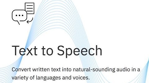 Watson Text to Speech Transformation Play