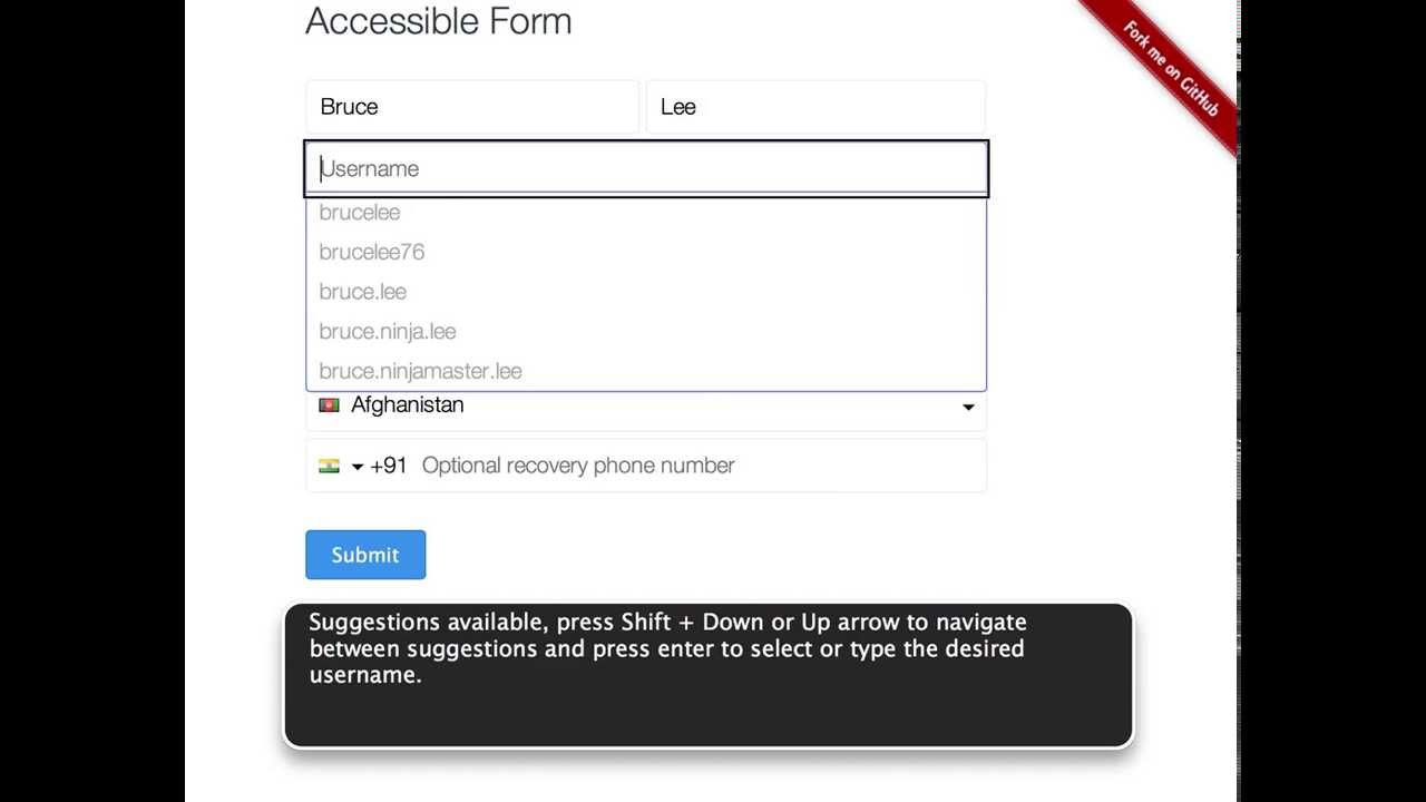 autofill suggestions accessible form with yui and aria youtube accessible form