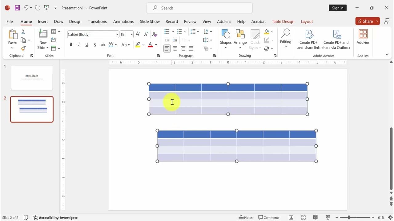 How to make two tables the same size in PowerPoint YouTube