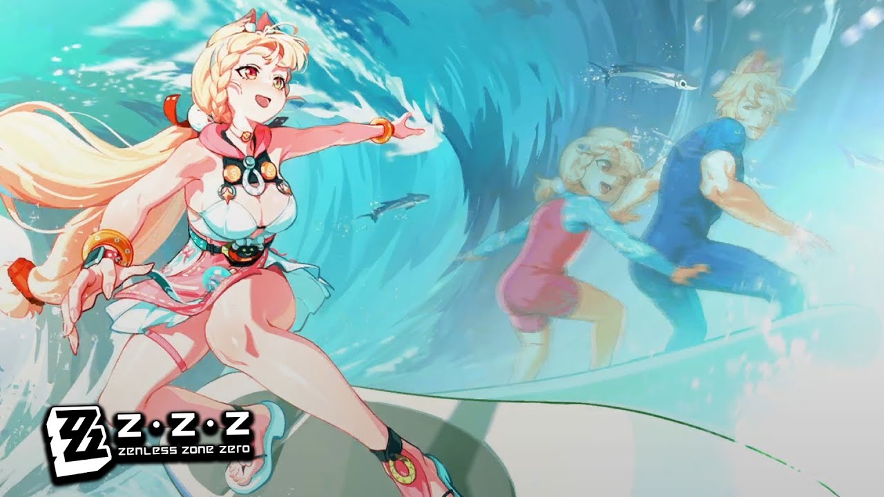 Alice Surfing With Her Father Cutscene (Summer Event) | Zenless