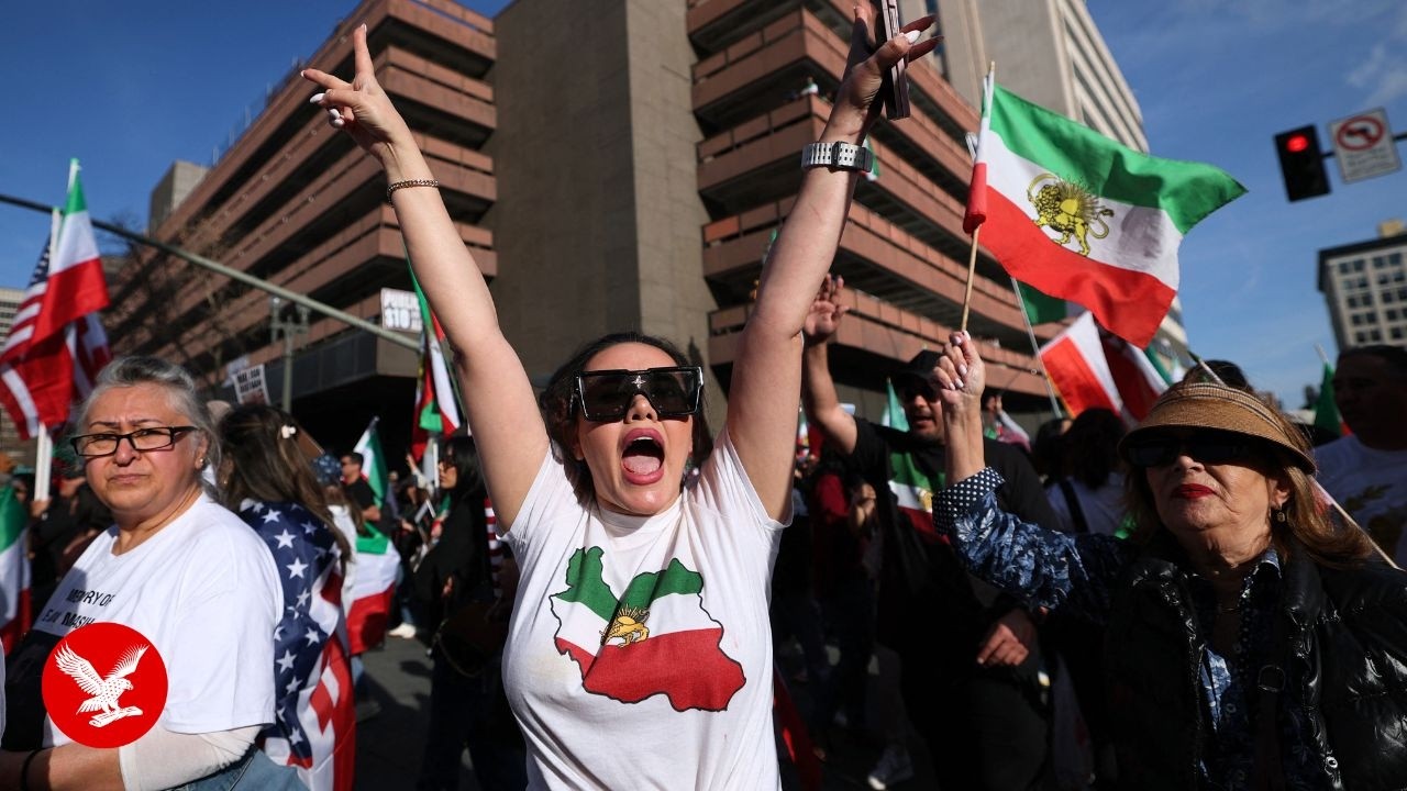 Huge Iran protests calling for end of Islamic regime seen from air