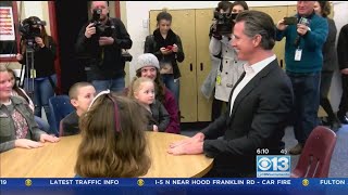 Gov. Newsom Visits Young Wildfire Victims In Butte County