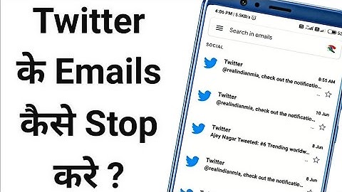 Twitter Notification Gmail Par Kaise Band Karen | How To Disable Twitter Notifications Off Email