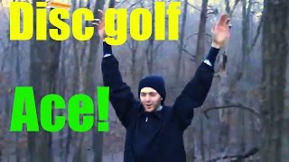 Disc golf ace in Kansas City! Rosedale down under, old layout.