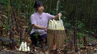 Going up the mountain to pick bamboo shoots, How to preserve bamboo shoots for a long time, Cooking