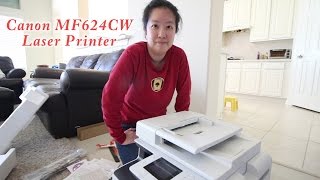 Canon MF624Cw Laser Printer Unboxing 2016