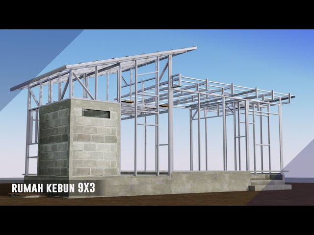 KONSTRUKSI Rumah Kebun Rangka Baja Ringan, Step by step building process class=