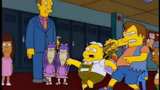 (Nelson) Hey German Boy, go back to Germania!
Scene from a The Simpsons Episode, Much Apu about Nothing. (Nelson) Hey German Boy, go back to Germania!