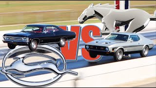 1967 Chevrolet Impala SS vs 1971 Ford Mustang Cobra Jet | Pure Stock Drag Race