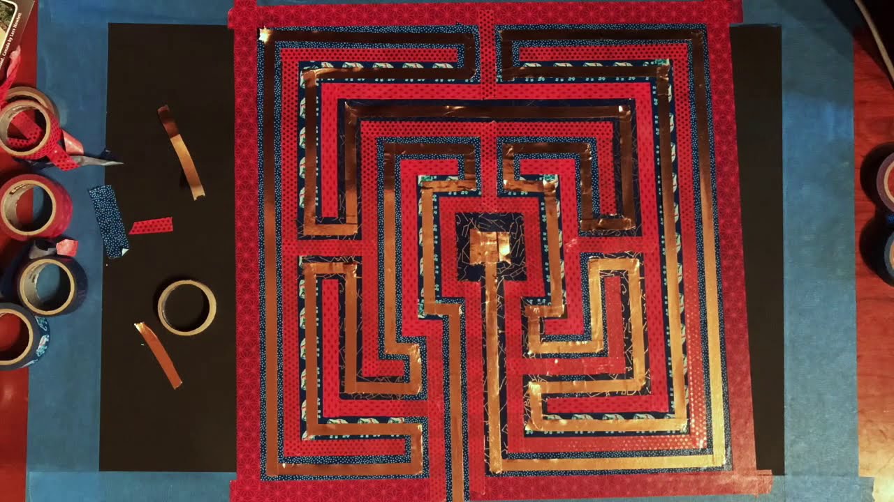 アート・デザイン・音楽 Labyrinths for the Spirit: How to Creat How to Draw a 9 Circuit Square Labyrinth — Free Printable