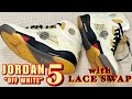off white jordan 5 sail lace swap