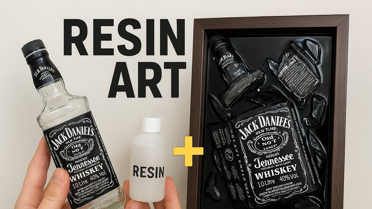 DIY Resin Art with Broken Bottle | Stunning Wall Decor Tutorial