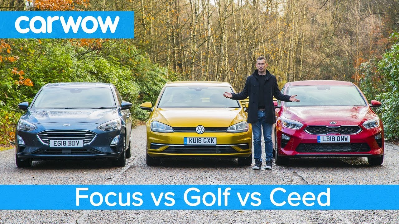 ⁣Volkswagen Golf v Ford Focus v Kia Ceed - which is the best small family car?