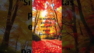Si necesitas paz hoy, escucha estas palabras… #fe #espiritualidad #dios