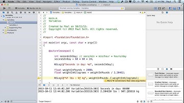 2 Xcode - Variables and Types in Objective-C for iOS 7 Apps