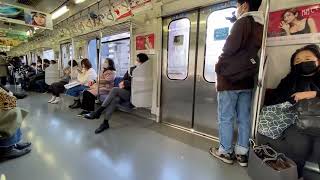 JR East 209-1000 series set ToTa 82 onboard from Shinjuku to Yotsuya (Chuo Line Rapid)