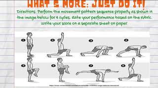 QUARTER 2 P E  10 ACTIVE RECREATION  FUNCTIONAL TRAINING LESSON 2