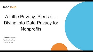 A Little Privacy, Please… Diving into Data Privacy for Nonprofits