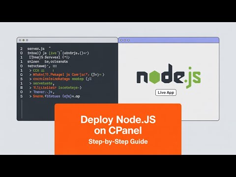 How to Deploy Node.js Project on cPanel | Step-by-Step Hosting Guide