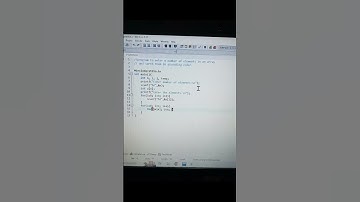 Program to enter n number of elements in an array and sort them in ascending order #program #foryou