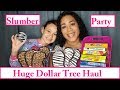 New Huge Dollar Tree Haul | Slumber Party Finds