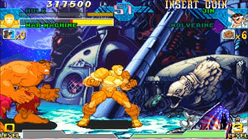 Marvel vs. Capcom [Arcade] - Orange Hulk & Gold War Machine