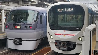 【4K】西武新宿線所沢駅・10000系特急小江戸西武新宿行き/30000系DORAEMON-GO!各駅停車本川越行き到着　2020-10-11