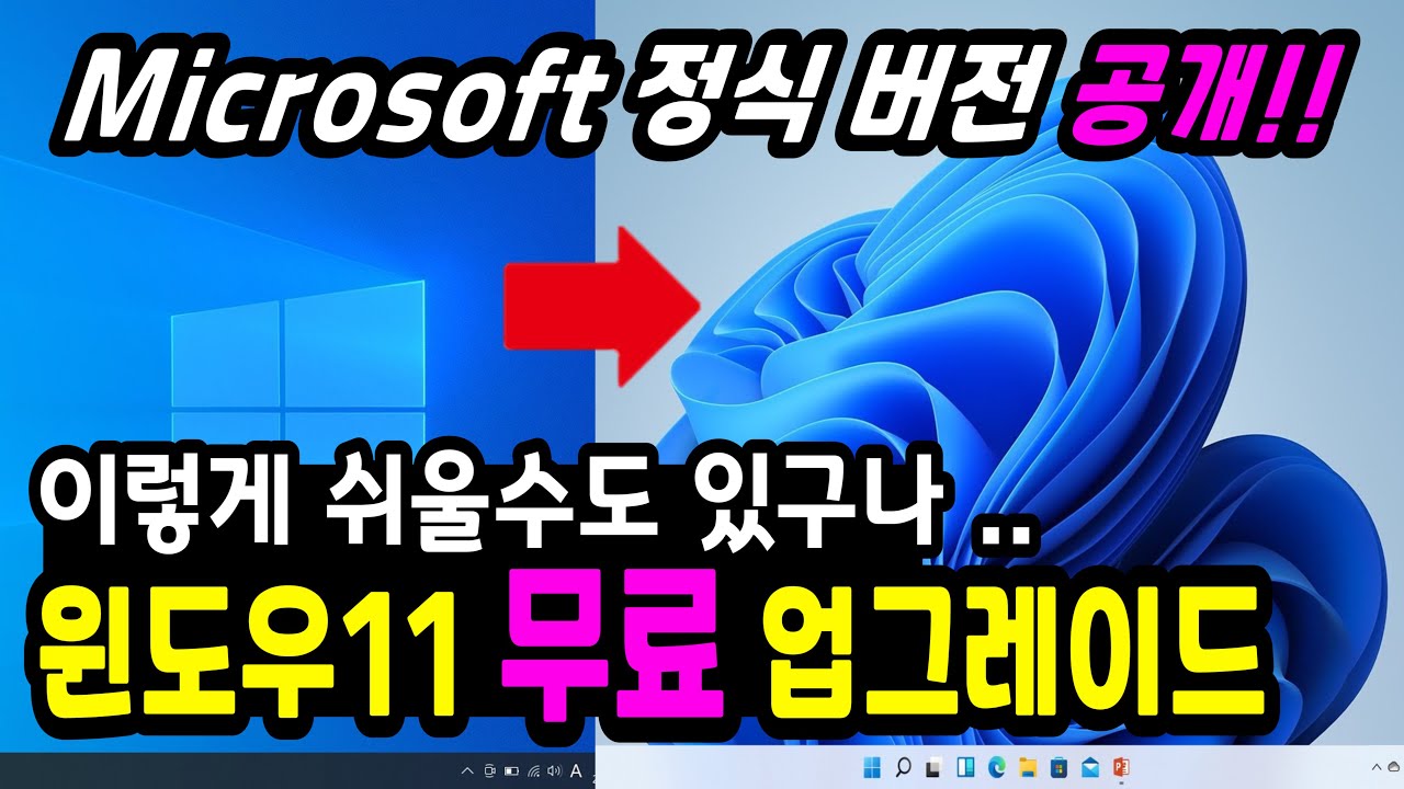 [Microsoft 공식 버전] 초딩도 따라하는 윈도우11 무료 업그레이드 방법 #윈도우11설치방법 #윈도우11무료다운로드