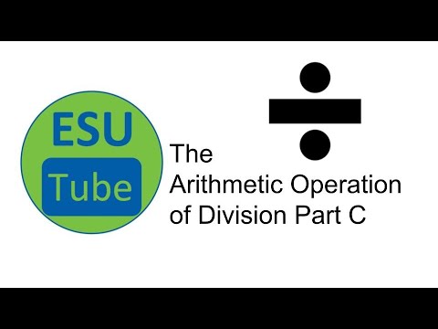 The Arithmetic Operation of Division - Part C - YouTube