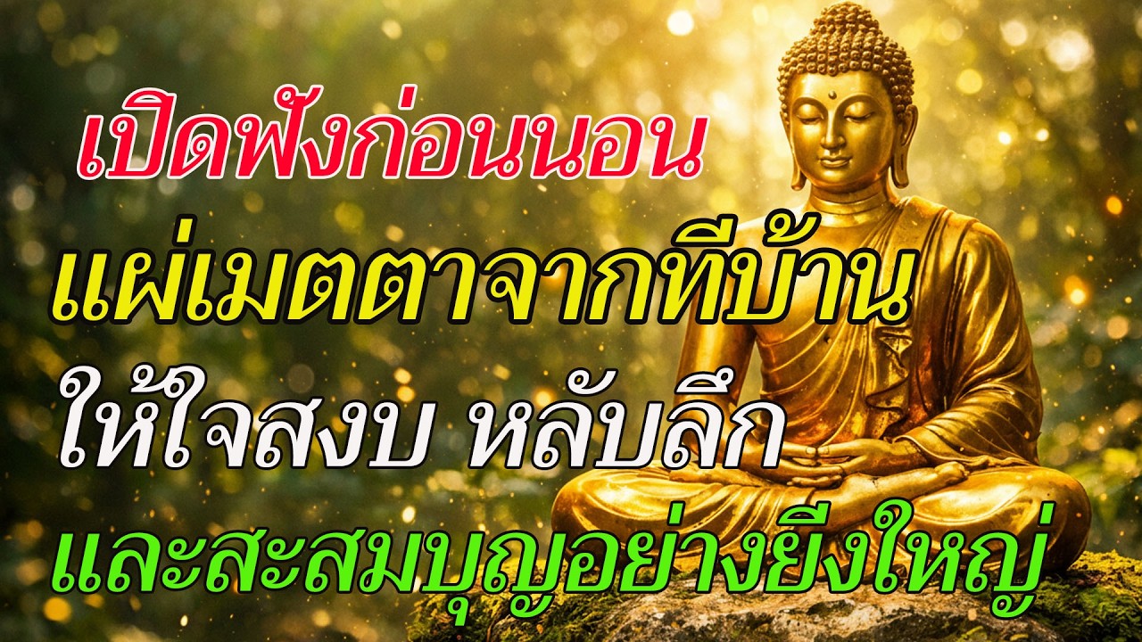 เปิดฟังก่อนนอน แผ่เมตตาที่บ้าน ใจสงบ หลับลึก ได้บุญมากมาย