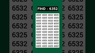 ASMR Eye Test 👁️ | Find 6352 Hidden Fast! | Most Relaxing Focus Challenge #Shorts