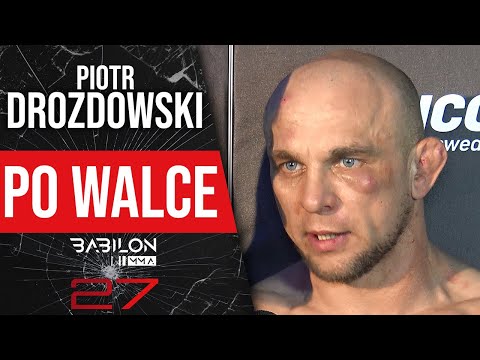 Piotr Drozdowski po poddaniu na Norbercie Jabłońskim na Babilon MMA 27