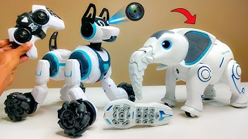 RC Programmable AI Robotic Dog Vs RC Intelligent Elephant Unboxing & Fight - Chatpat toy tv
