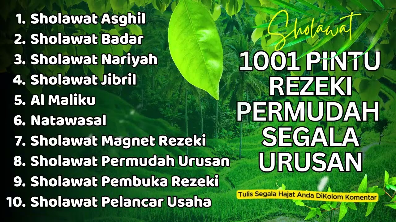 PUTAR SHOLAWAT TERBARU 2026 INI, Rezeki datang bertubi-tubi, hidup penuh berkah & hati terasa tenang