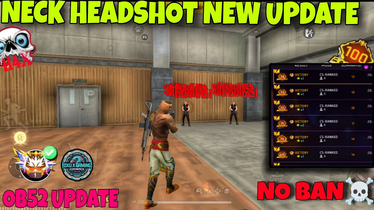 OB52 Body headshot pannel + Hologram hack🎯Ob52 Drage 99% hs ||🔥Metadata npc name + headshot pannel