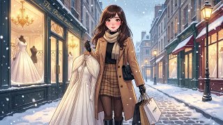 🤍 Luxury Winter Wedding Shopping in Paris | Wedding Dress, Shoes & Jewelry ❄️ | Ghibli-Inspired ASMR
