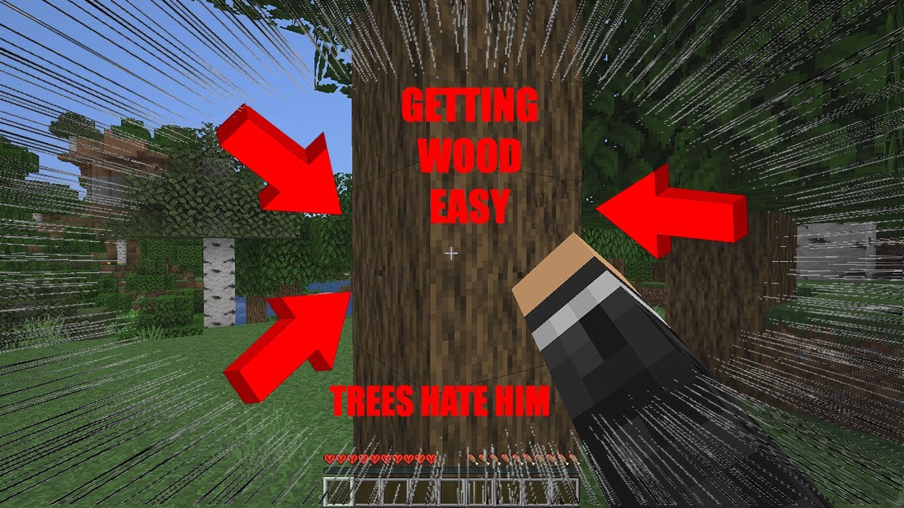 Minecraft Tutorial: How to Break Wood | 1.17