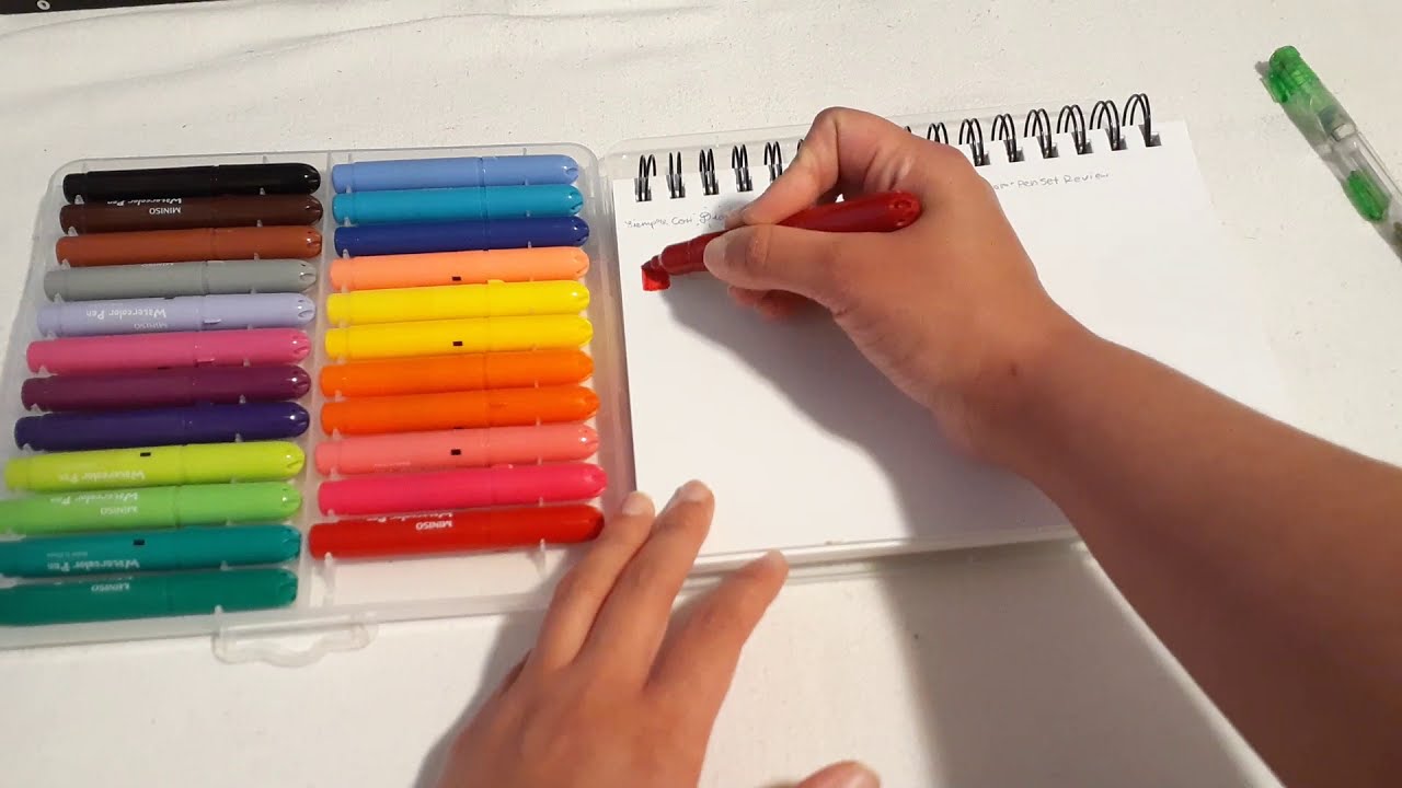 Miniso Watercolor Pen Review + Demo 