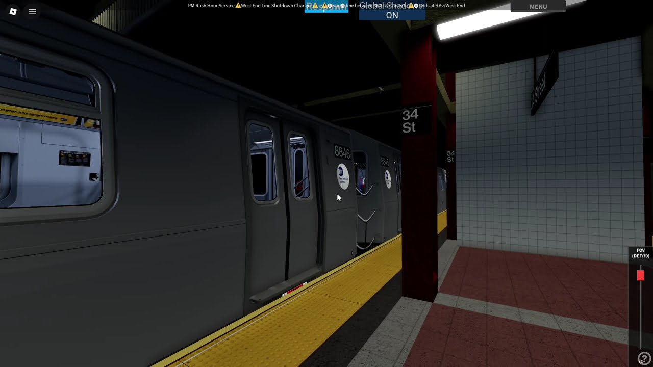 Kawasaki R160B-2 Siemens (N) Train at 34th Street-Herald Square (MTAoR)