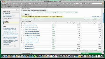 Google Keyword Tool: How to use the Google Keyword tool