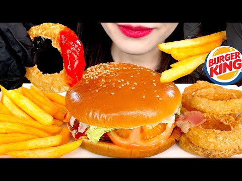<strong>ASMR</strong> BURGERKING BACON CHEESE WHOPPER FRENCH FRIES ONION <strong>RING</strong> 버거킹 베이컨치즈와퍼 먹방 MUKBANG EATING SOUNDS咀嚼音