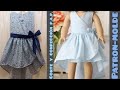 Vestido Envolvente de niña Patron-molde con corte y confección