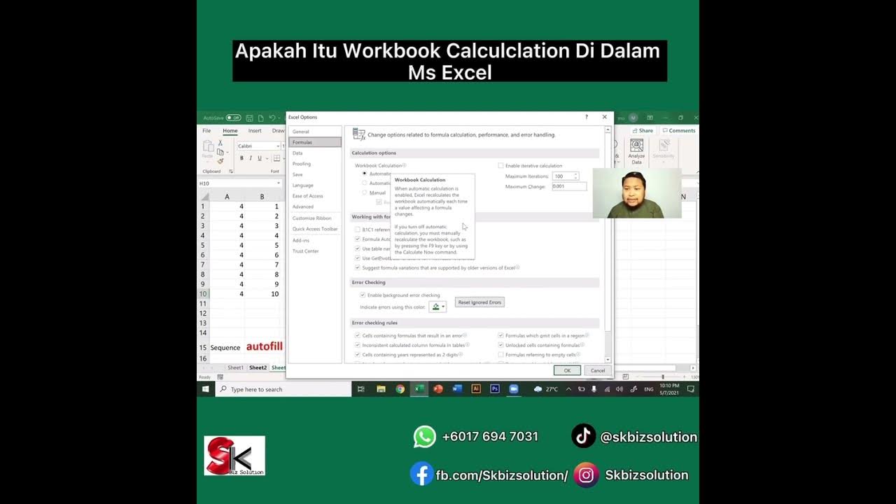 Excel automatic calculation vs manual calculation youtube