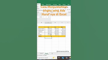 Cara Menjumlahkan Angka yang Ada Hurufnya di Excel #shorts #exceltips #exceltricks #shortcutexcel